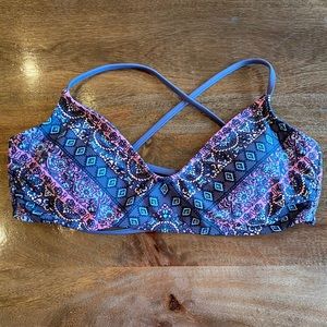 Blue and purple size medium bikini top